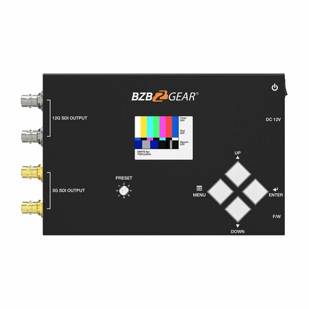 BZBGEAR 1080P FHD/4K UHD 12G-SDI Video Test Pattern Generator Support 12G/6G/3G/HD/SD-SDI BG-SDITPG-G2